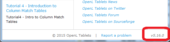 OpenL Tablets version. Screenshot.